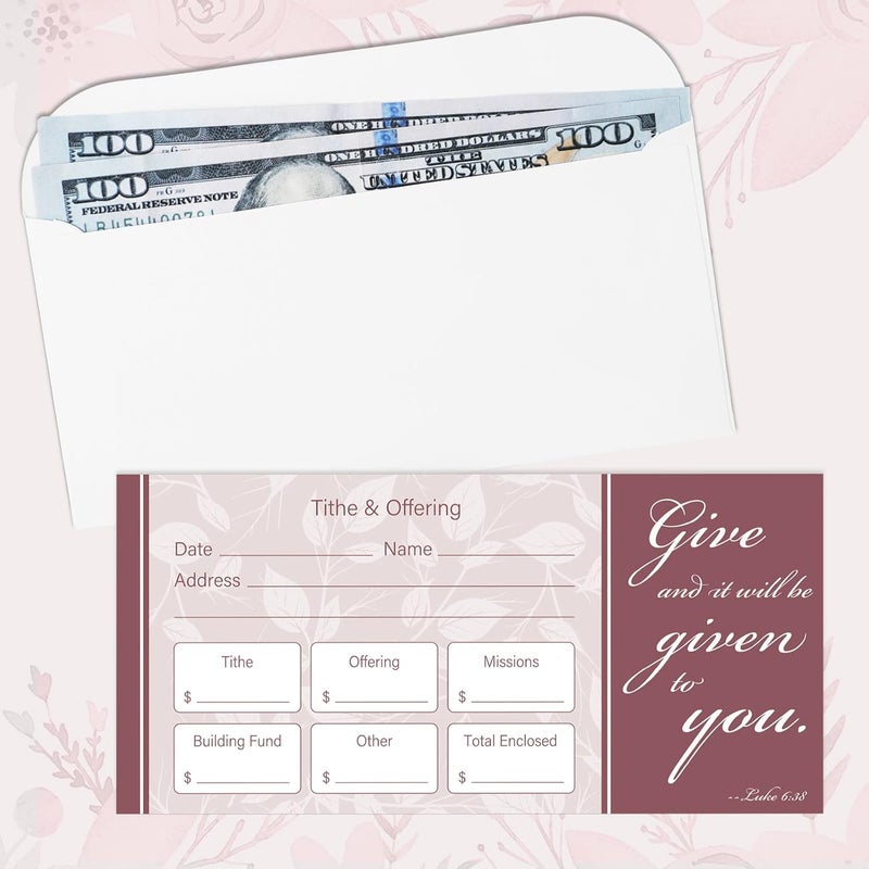 Eaasty 200 Pieces Church Offering Envelopes My Offering Bill Size Envelope Church Tithe Envelopes for Donations, Religious Occasions(Simple Style) - Image 2